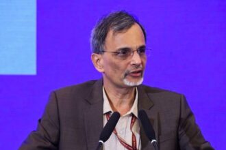 Chief economic adviser V. Anantha Nageswaran speaking at the CII session in New Delhi on Monday.