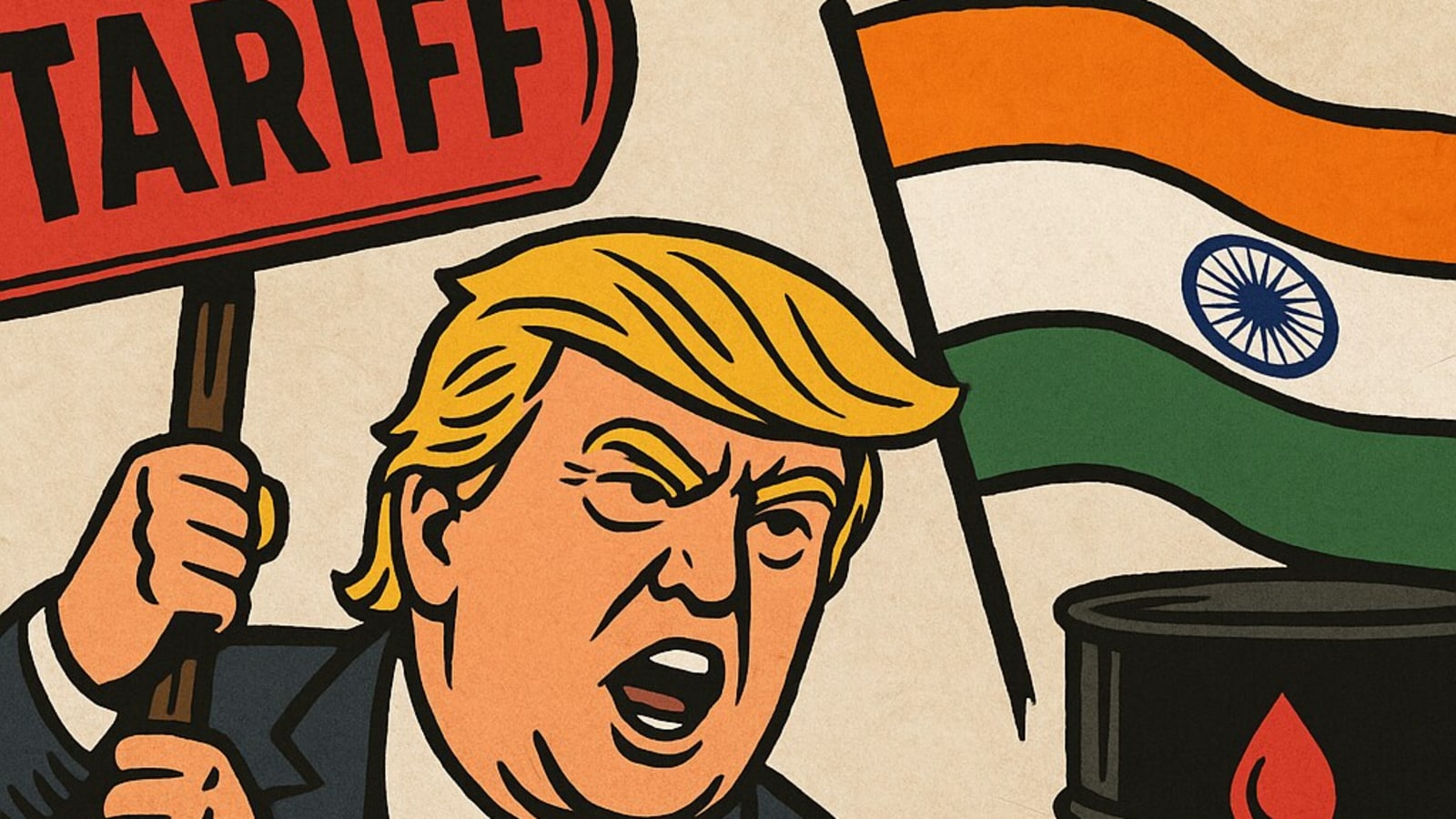 US President Donald Trump imposed steep tariffs on India over its continued oil imports from Russia.