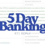 5 Day Banking: Govt refuses to provide any Update