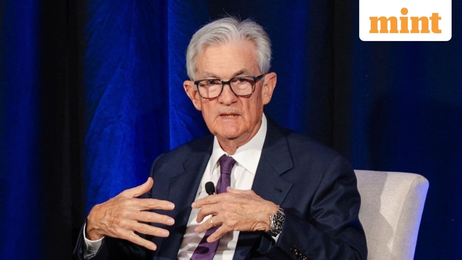 Jerome Powell, chairman of the US Federal Reserve, during a Greater Providence Chamber of Commerce 2025 Economic Outlook luncheon in Warwick, Rhode Island, on Tuesday, 23 September 2025.